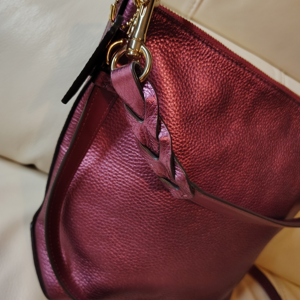 Coach Metallic Oxblood Crossbody Bag - Picture 3 of 3